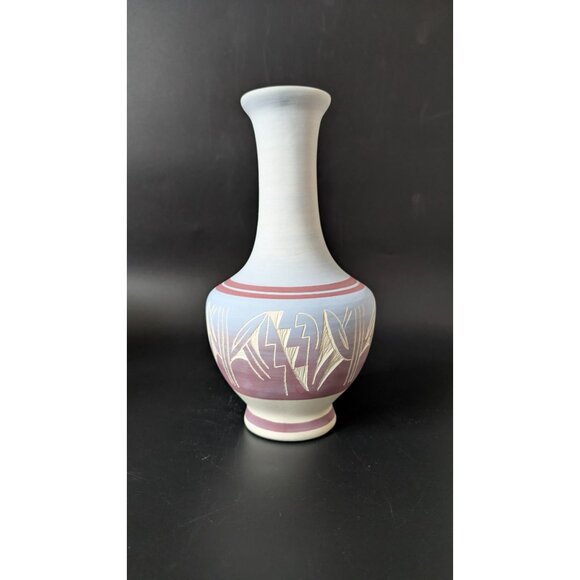 Mesa Verde Navajo Pottery Vase Signed By Artist With Geometric Design - Picture 11 of 14